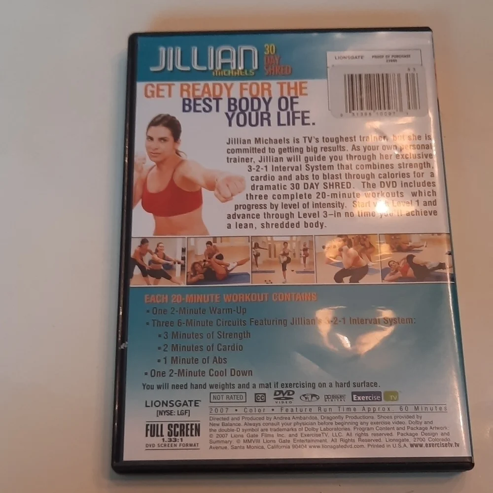 Jillian Michaels 30 Day Shred workout exercise DVD - Picture 3 of 6